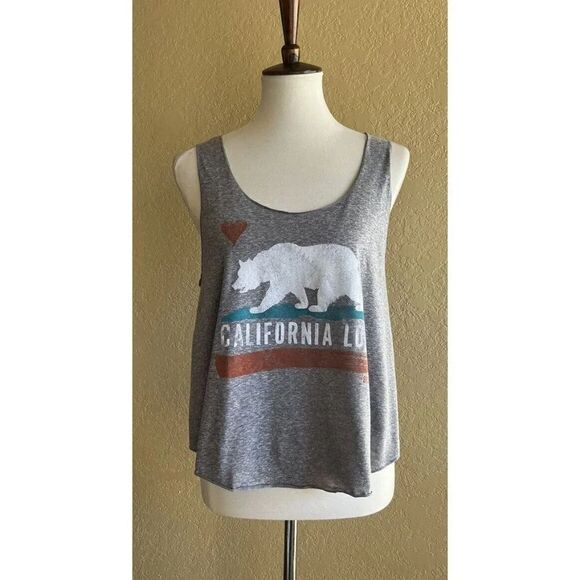 Billabong Women's Gray just like us Casual Scoop Tank Top Size M - Picture 2 of 12